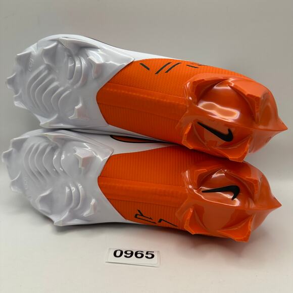 NIKE MEN\'S 8.5 VAPOR EDGE PRO 360 2 TB FOOTBALL CLEATS WHITE ORANGE FQ4404-100 main image 6